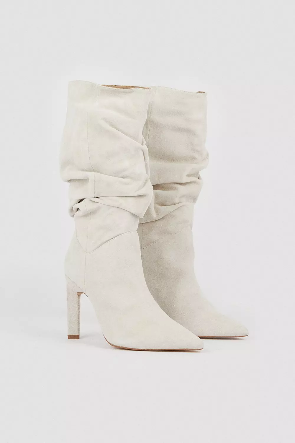 Cream mid sale calf boots