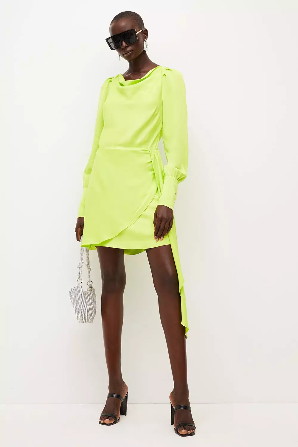 Zara neon hot sale yellow dress