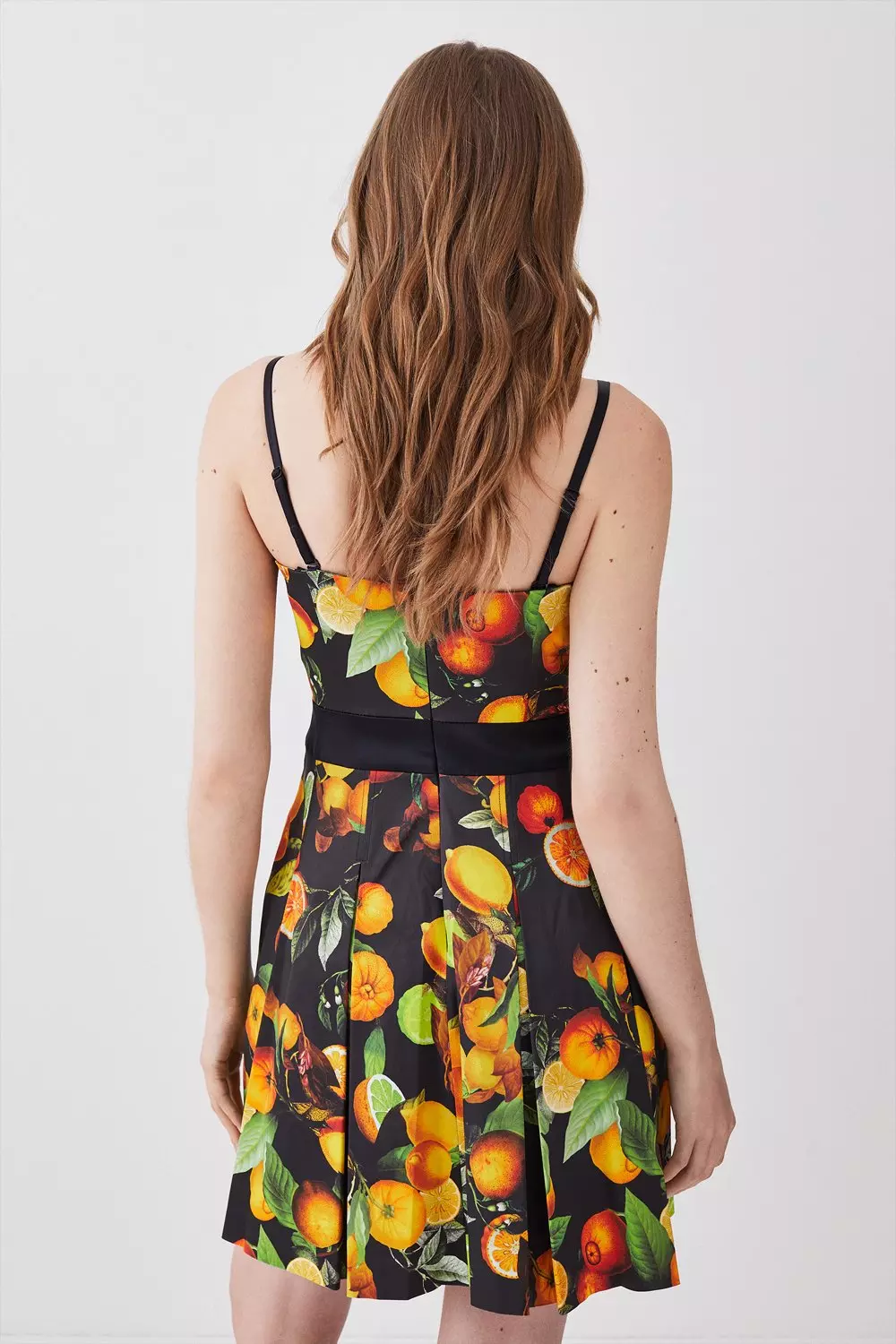 Italian Signature Stretch Citrus Bow Mini Dress