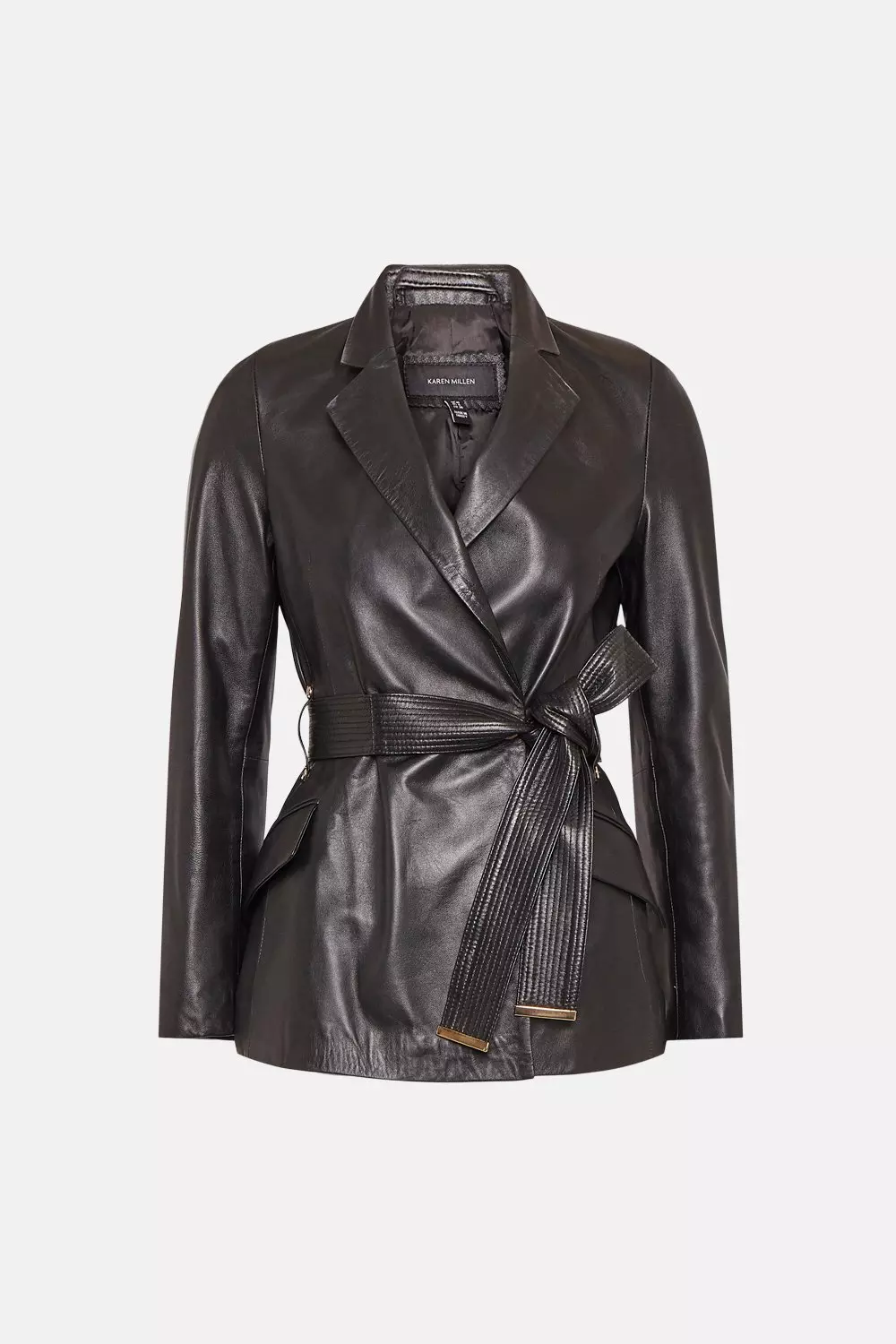 Leather on sale wrap coat