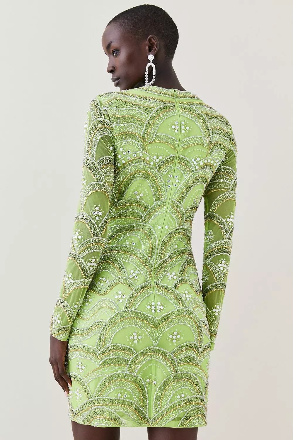 Green sequin best sale dress topshop