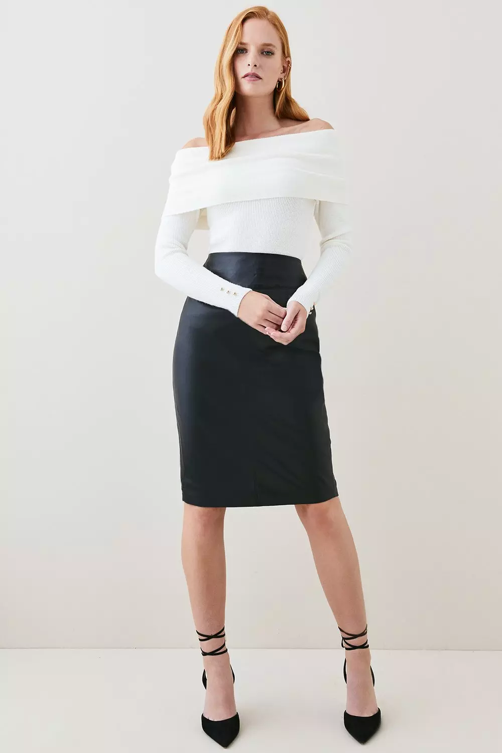 Leather skirt outlet karen millen