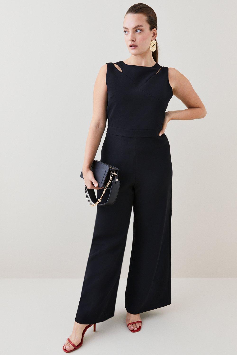 Herinnering lobby Overtuiging Plus Size Structured Crepe Cut Out Jumpsuit | Karen Millen
