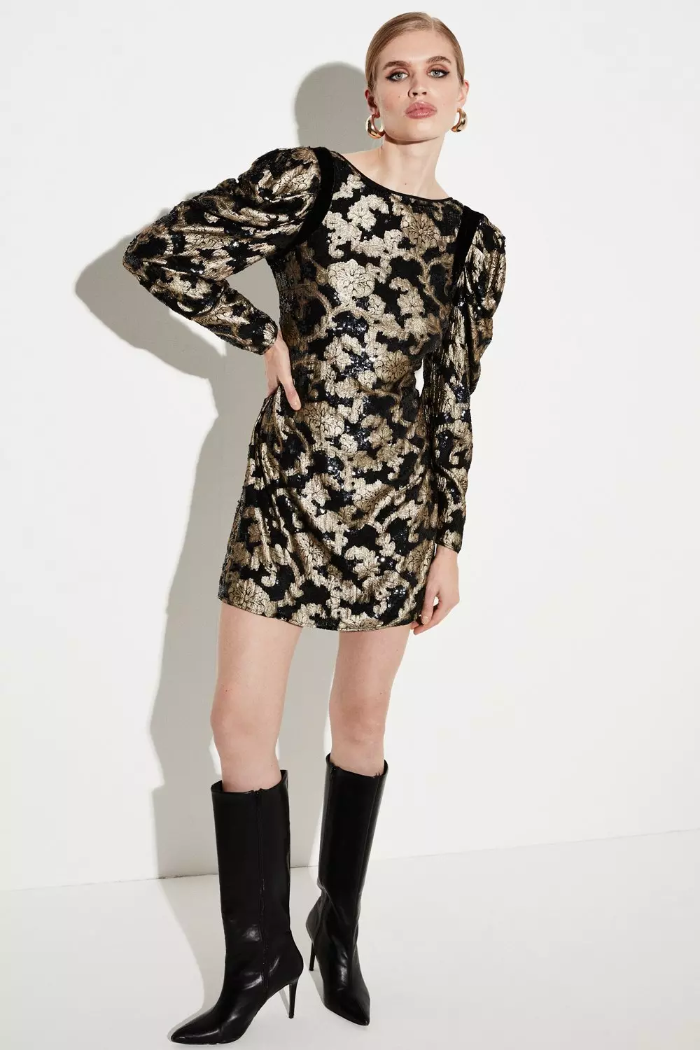 Karen millen gold outlet sequin dress