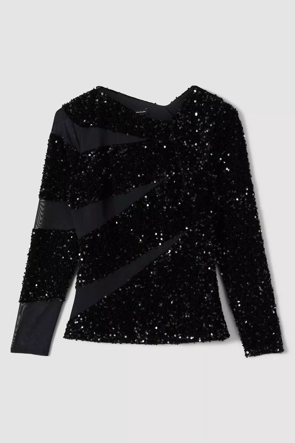 Admire Sequin Mesh - Black / Black