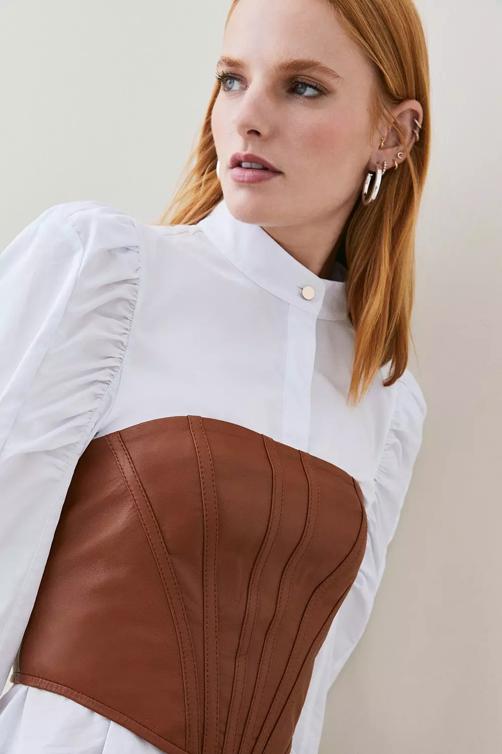 Lydia Millen Faux Leather Waist Corset | Karen Millen