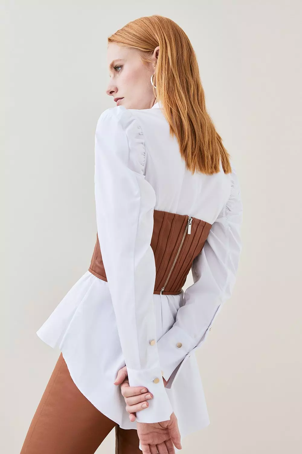 Lydia Millen Leather Corset Top | Karen Millen