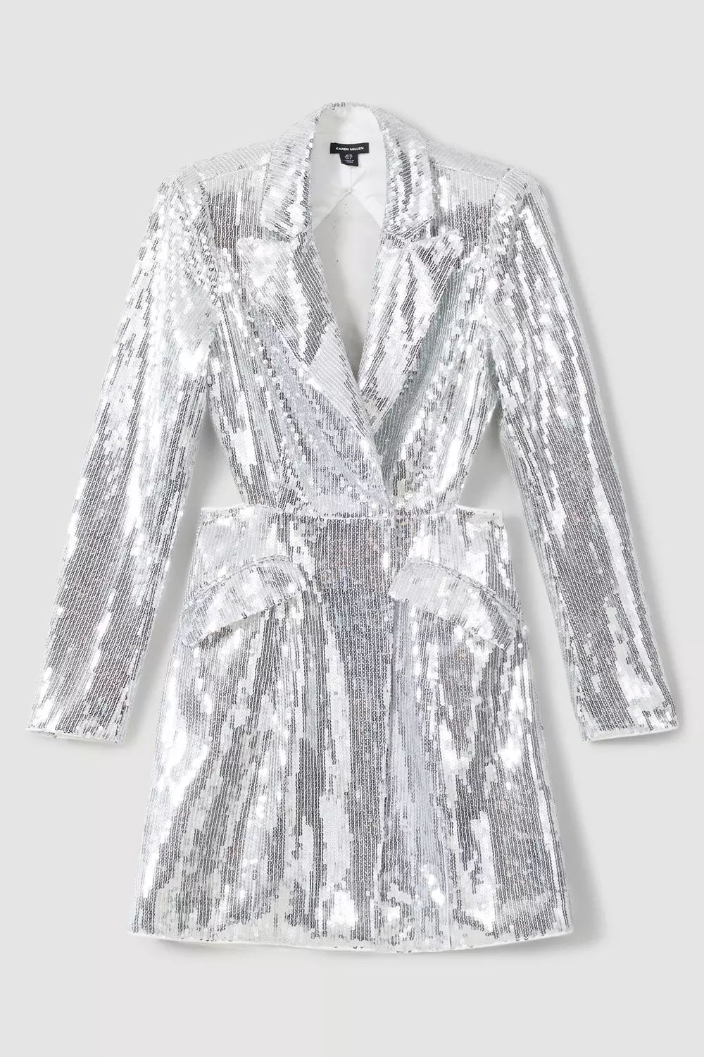 Zara silver sequin blazer 2024 dress