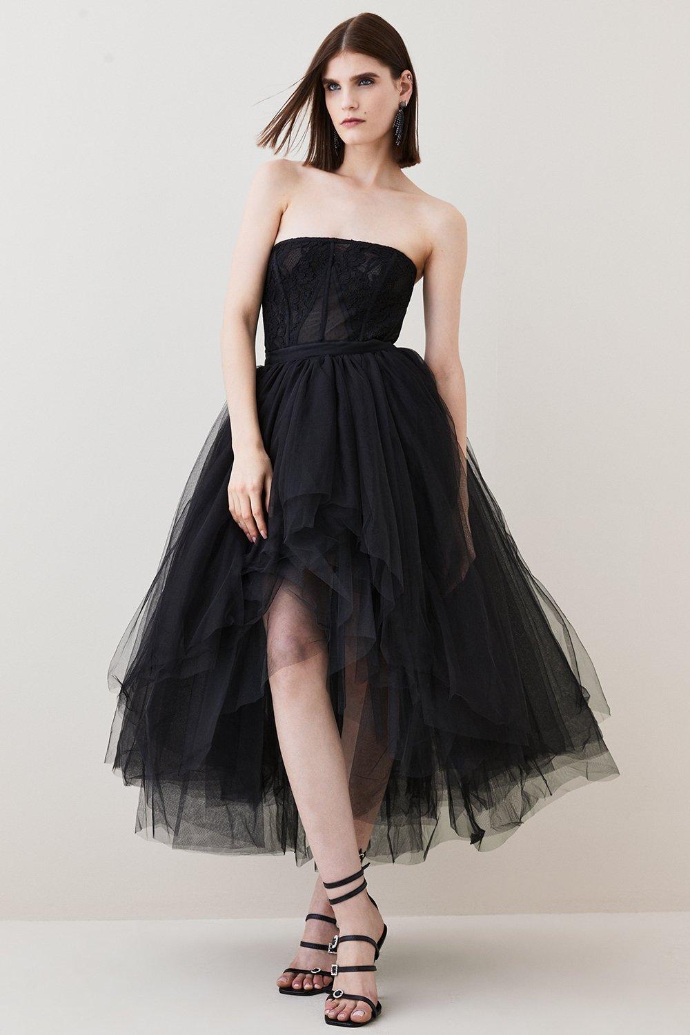 Black High Low Tulle Dress