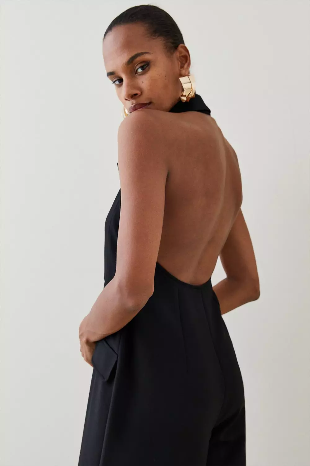 Black store backless jumper