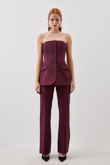 Compact Stretch Tailored Button Bodice Jumpsuit fig