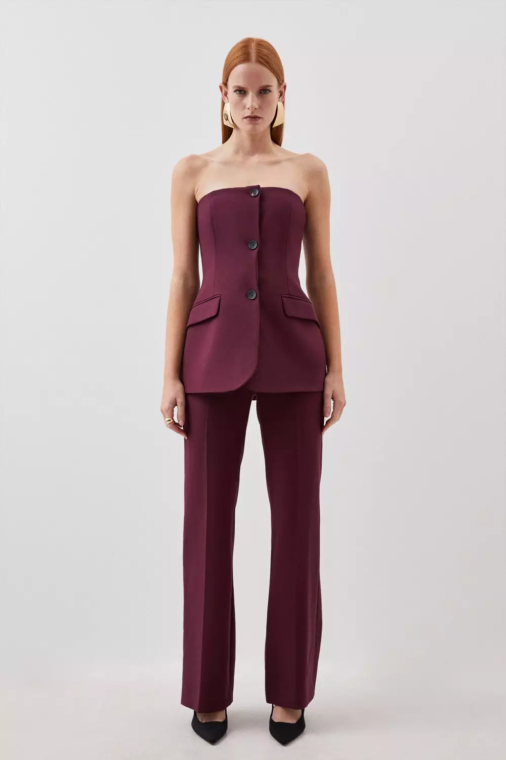 Zara TWO PIECE FLARED JUMPSUIT