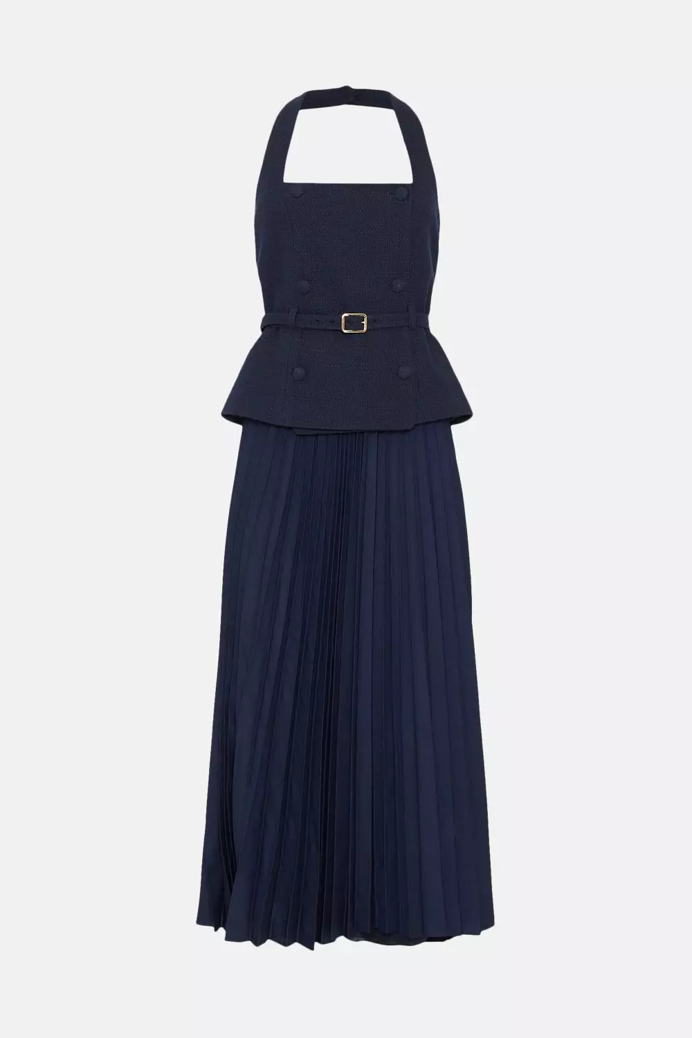 Karen millen clearance blue pleated dress