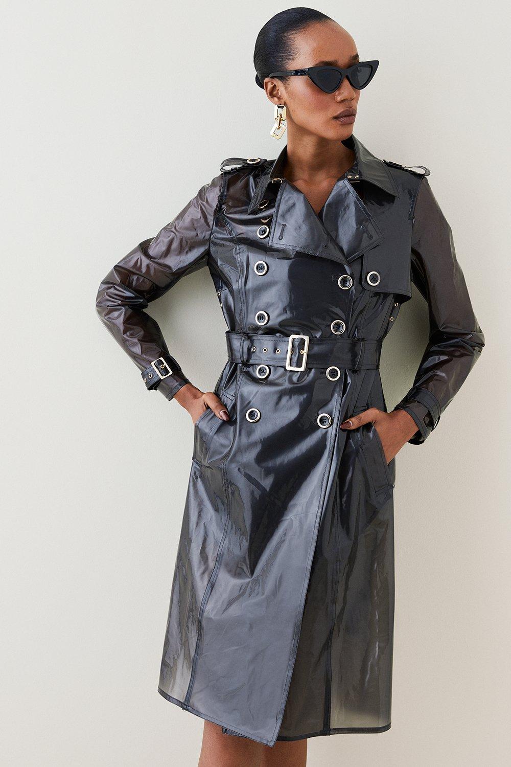 Trench hot sale coat pvc