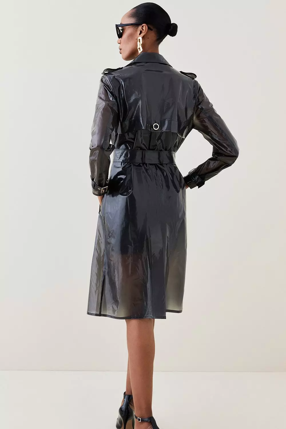 18.01 Pvc Trench Coat Karen Millen