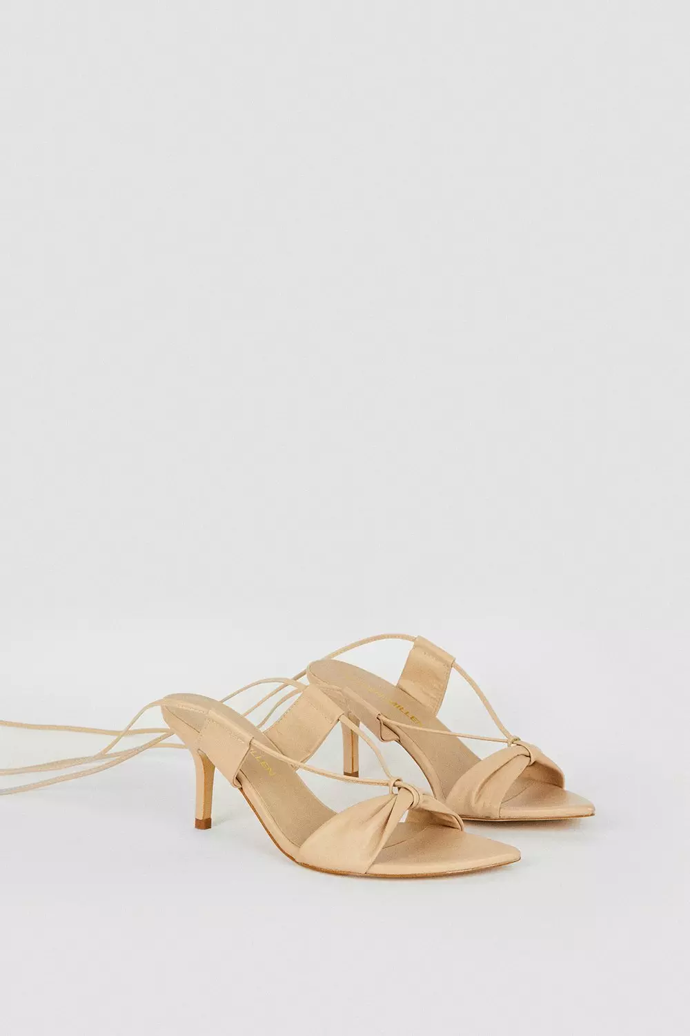 Beige on sale wrap heels