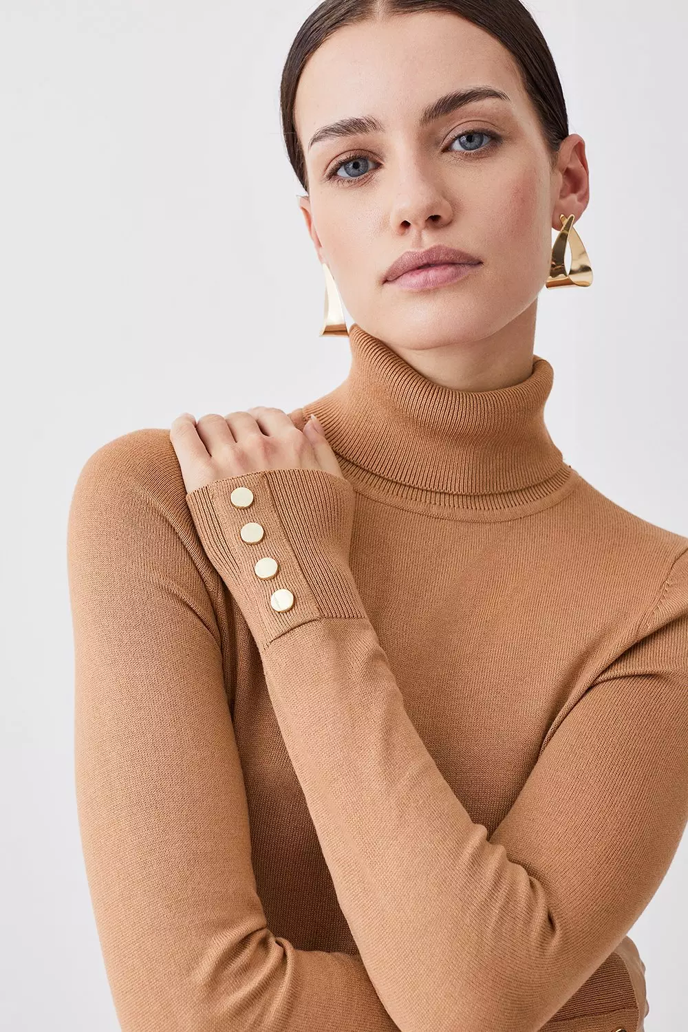 Petite polo outlet neck jumper