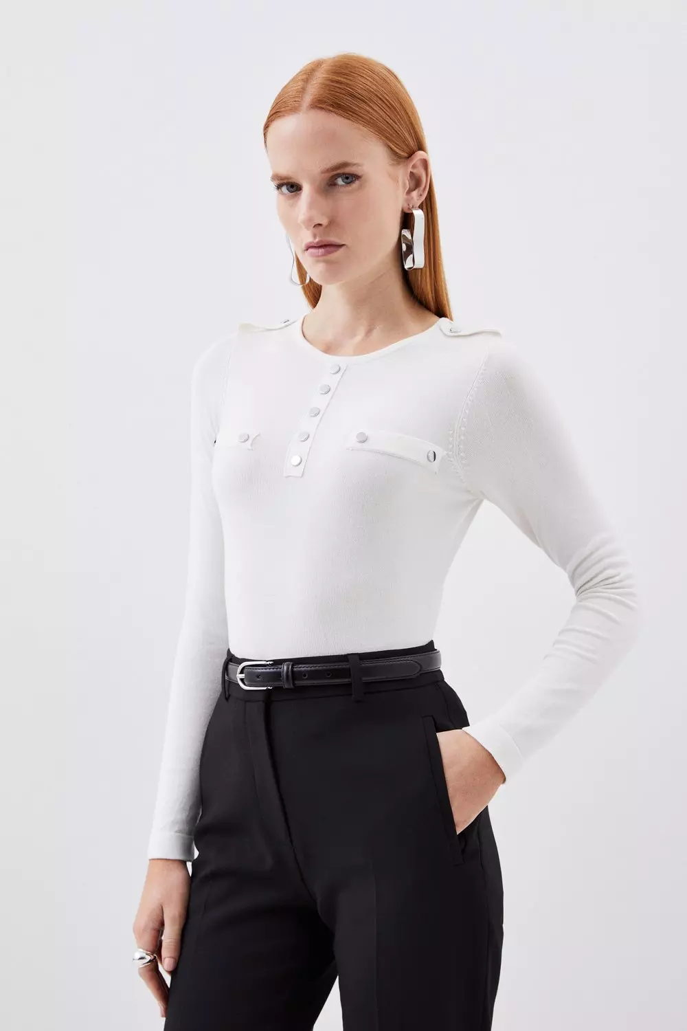 Karen millen white on sale jumper