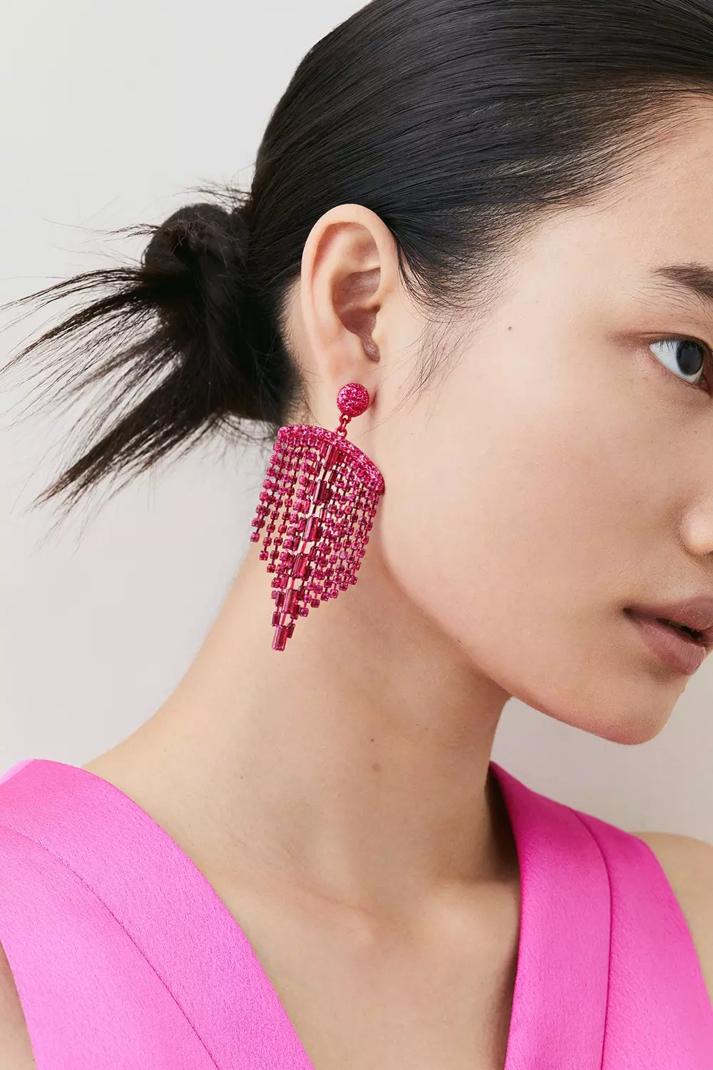 Statement Beaded Drop Earrings