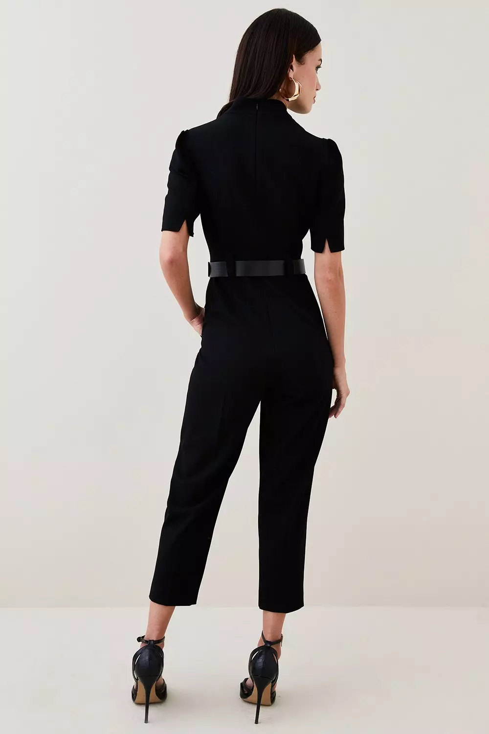 TOPSHOP Petite Belted Jumpsuit