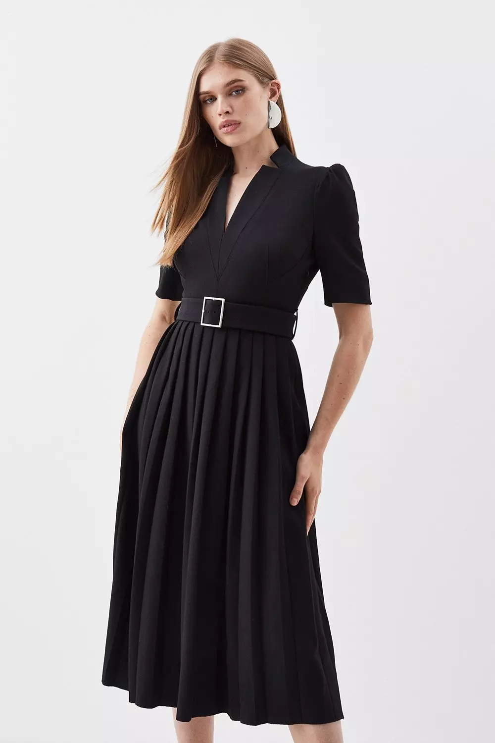 Karen millen black on sale dress with belt