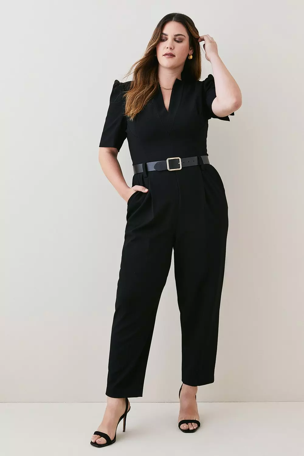 Petite Forever Belted Jumpsuit | Karen Millen