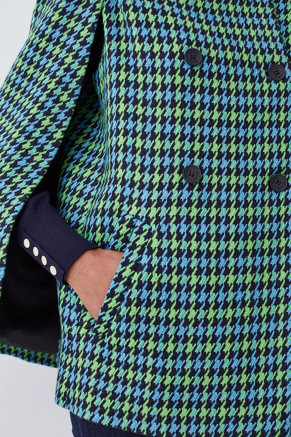 Green on sale houndstooth coat