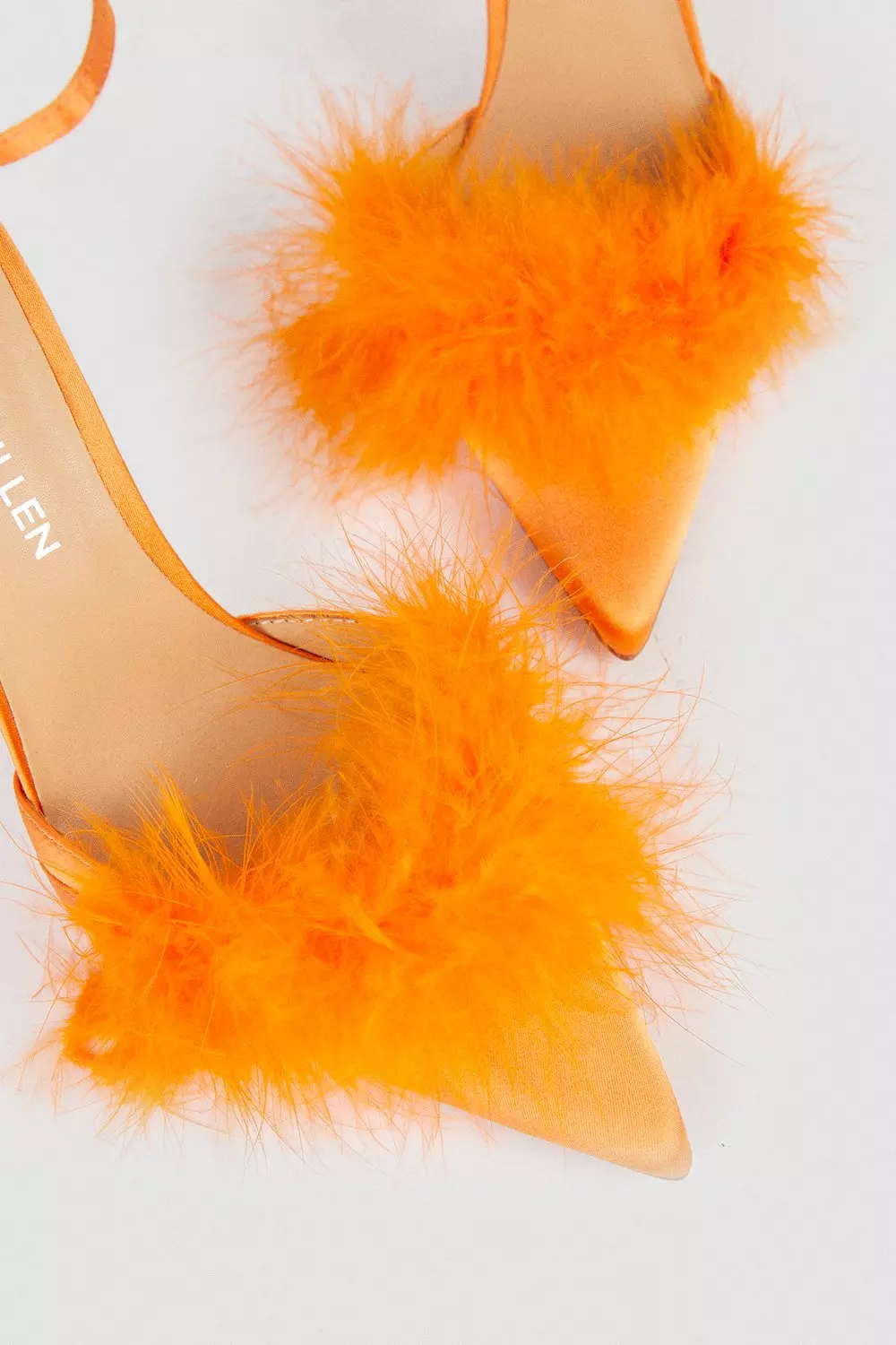 Orange feather outlet heels