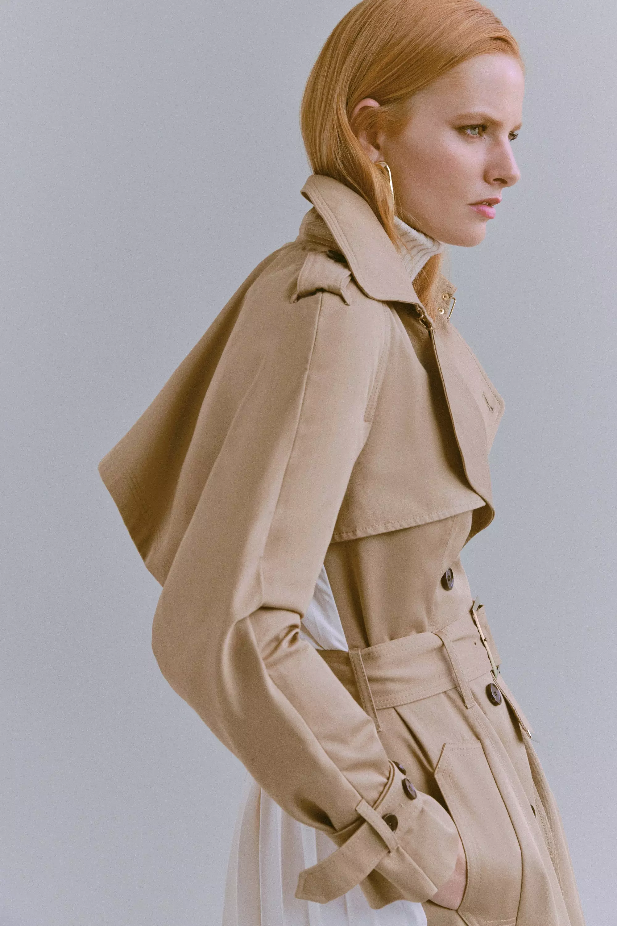 Pleated skirt 2025 trench coat