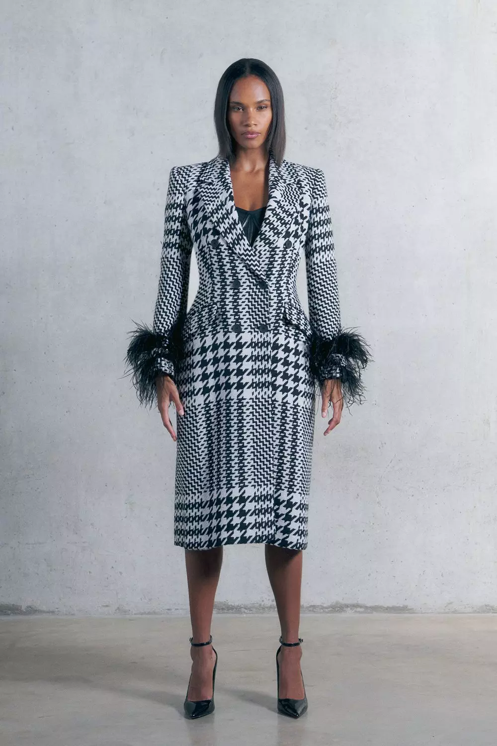 Karen millen 2025 check coat