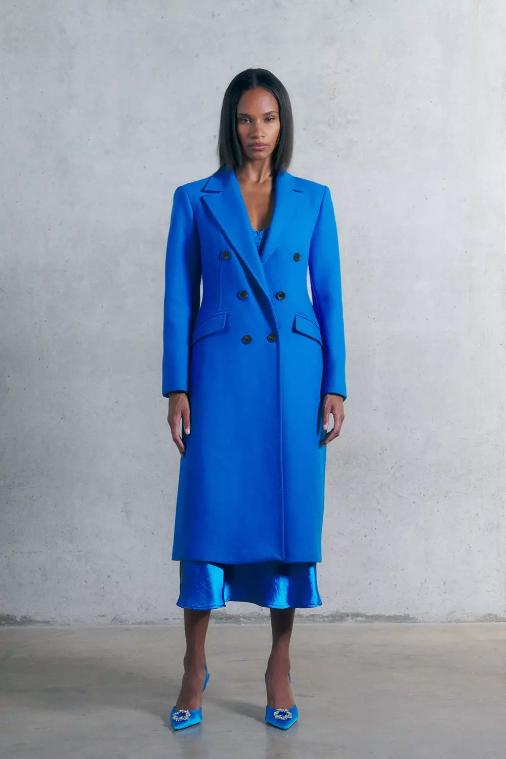 Aqua wool outlet coat