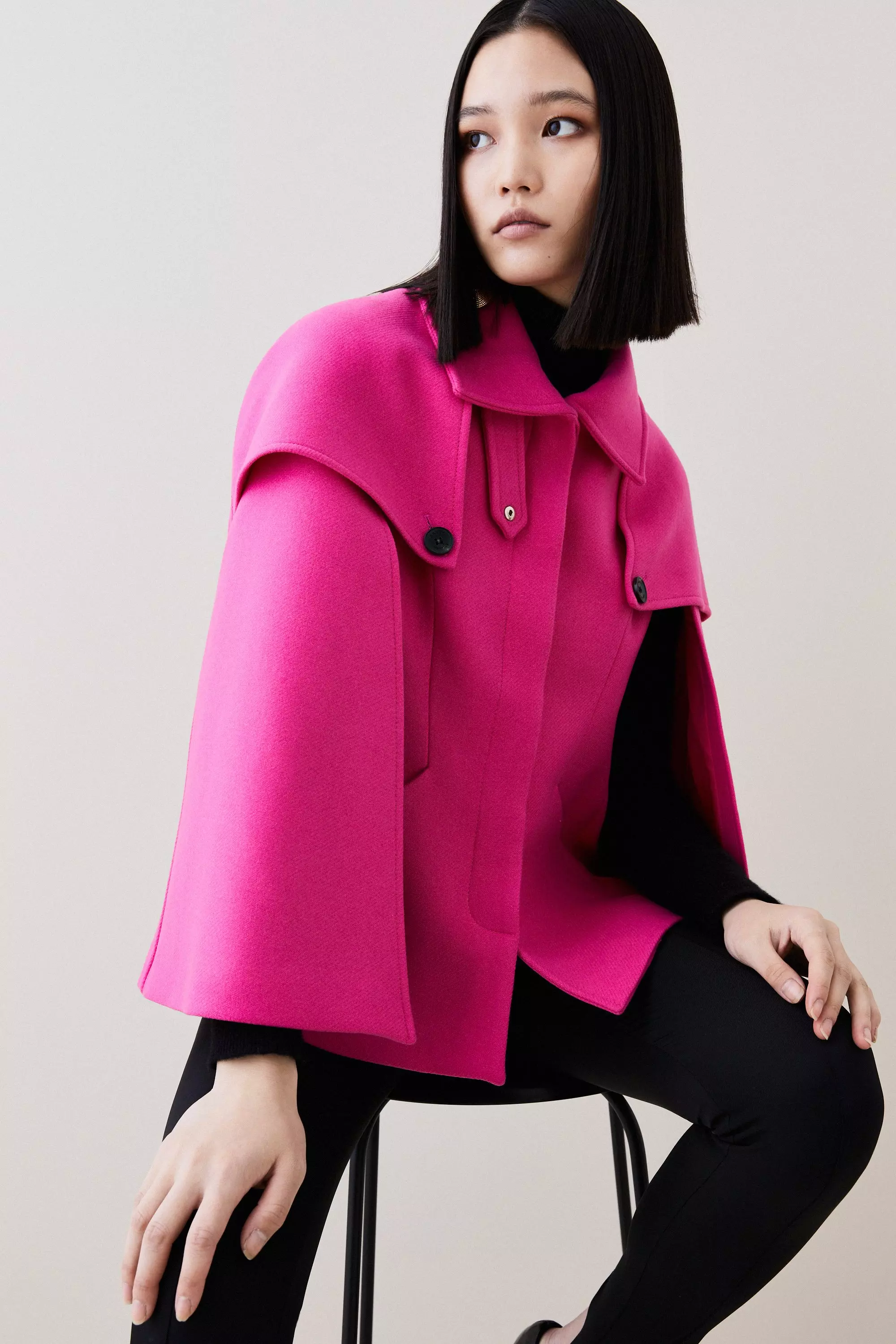 Karen millen cape coat sale