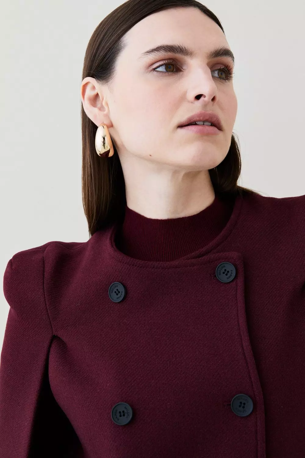 Karen millen hotsell burgundy coat