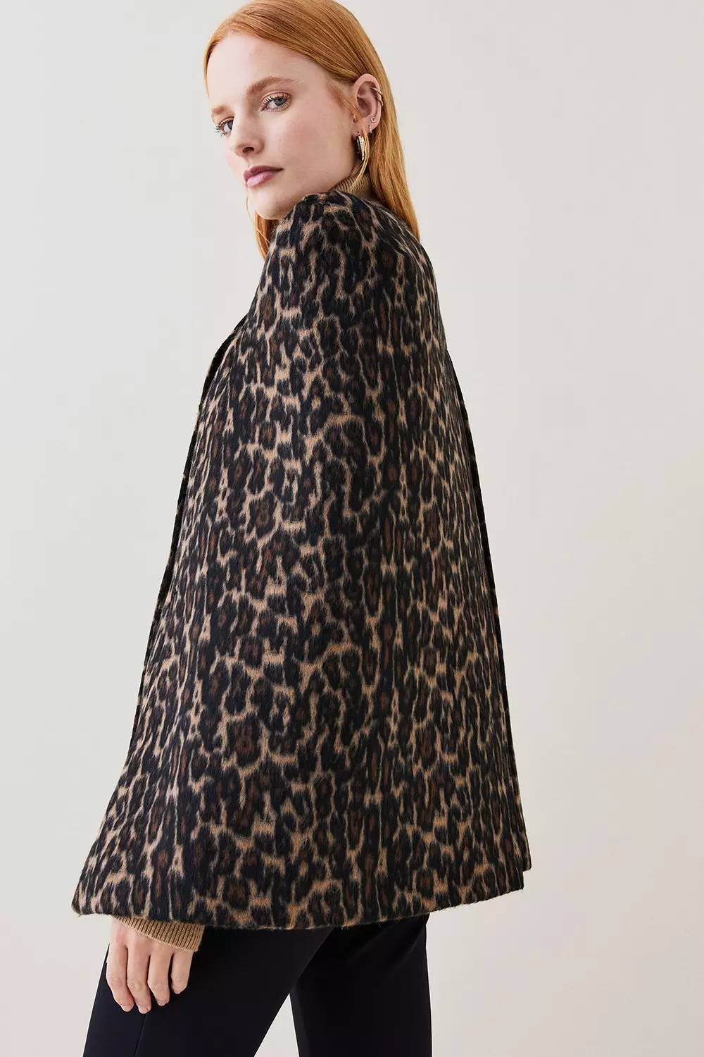 Leopard on sale cape blazer