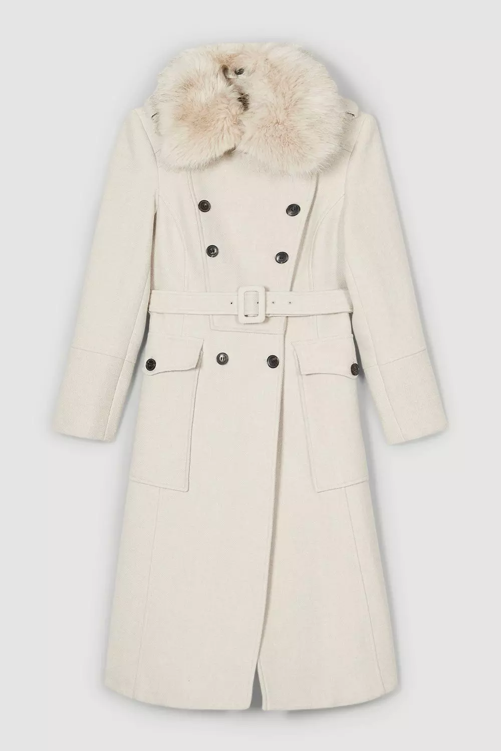 Karen millen longline faux fur coat best sale