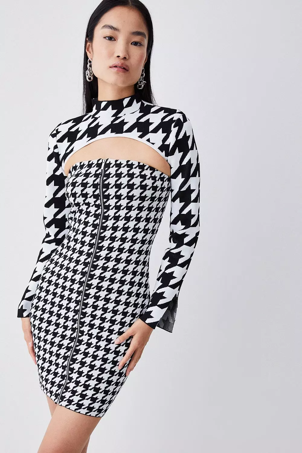 Dogtooth sales mini dress