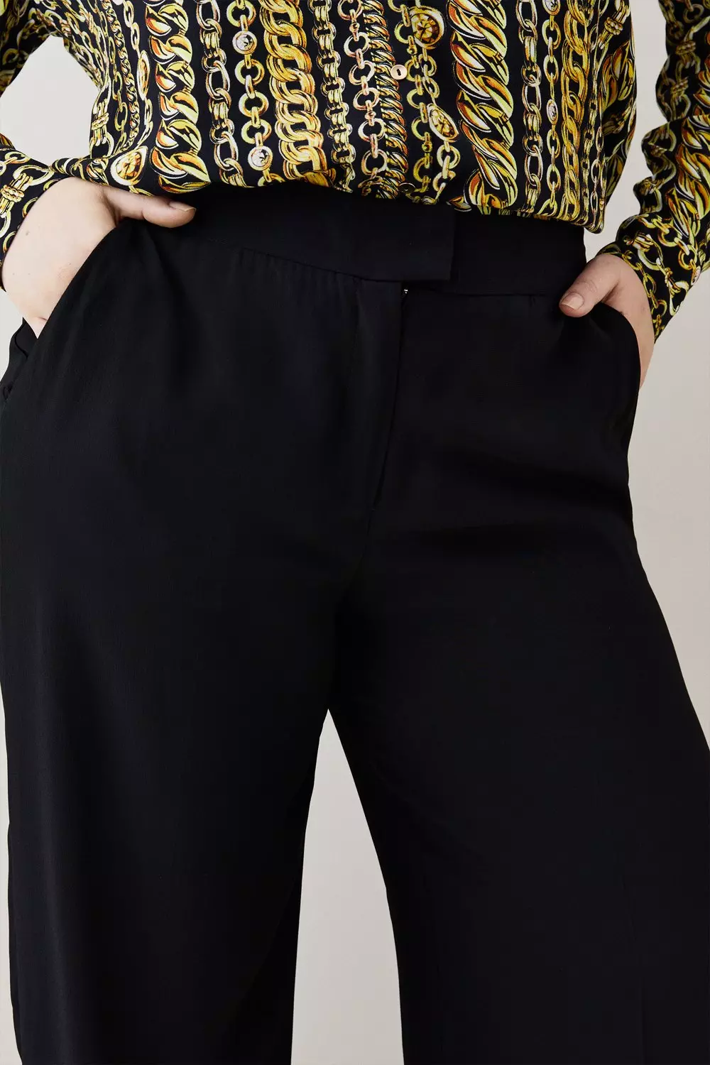 Plus size best sale crepe pants