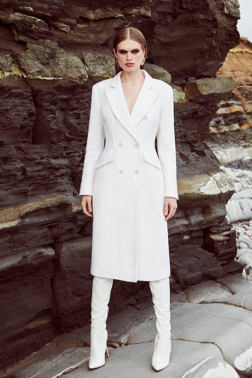 Karen millen 2025 white coat