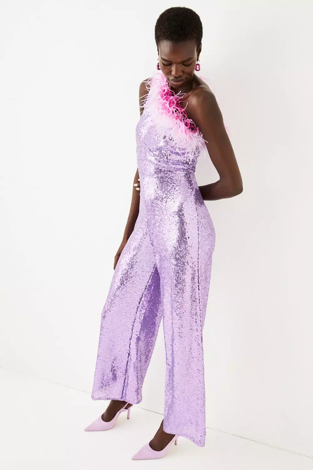 Pink store sparkle jumpsuit