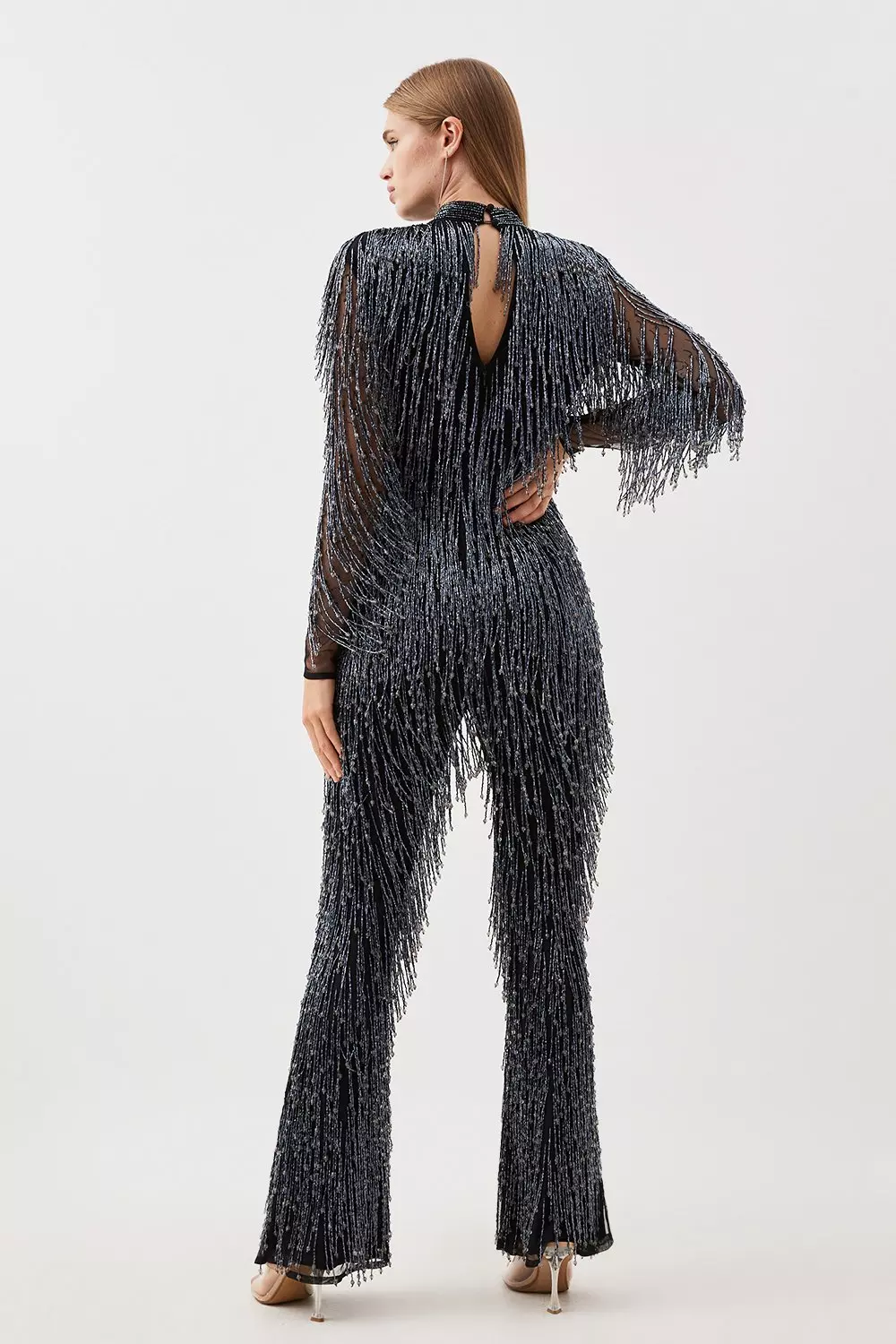 Show Off | Black Fringe Jumpsuit