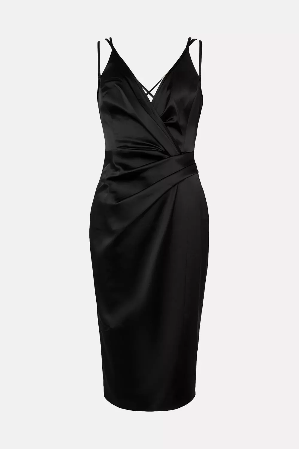 Satin strappy 2024 midi dress