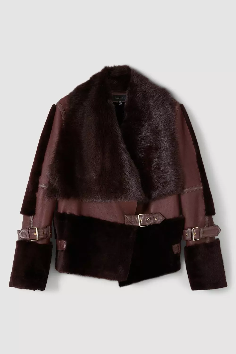 Bcbg leather jacket hot sale with fur