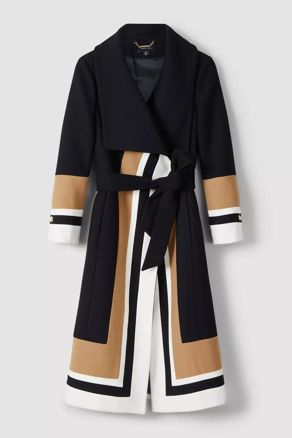 Beleeni wool hot sale wrap coat