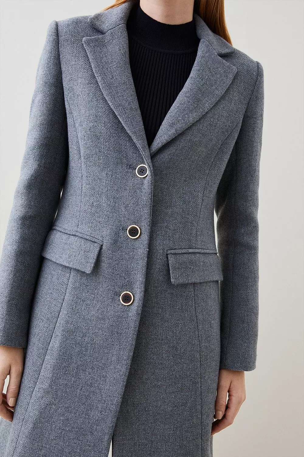 Tailored Single-Breasted Coat