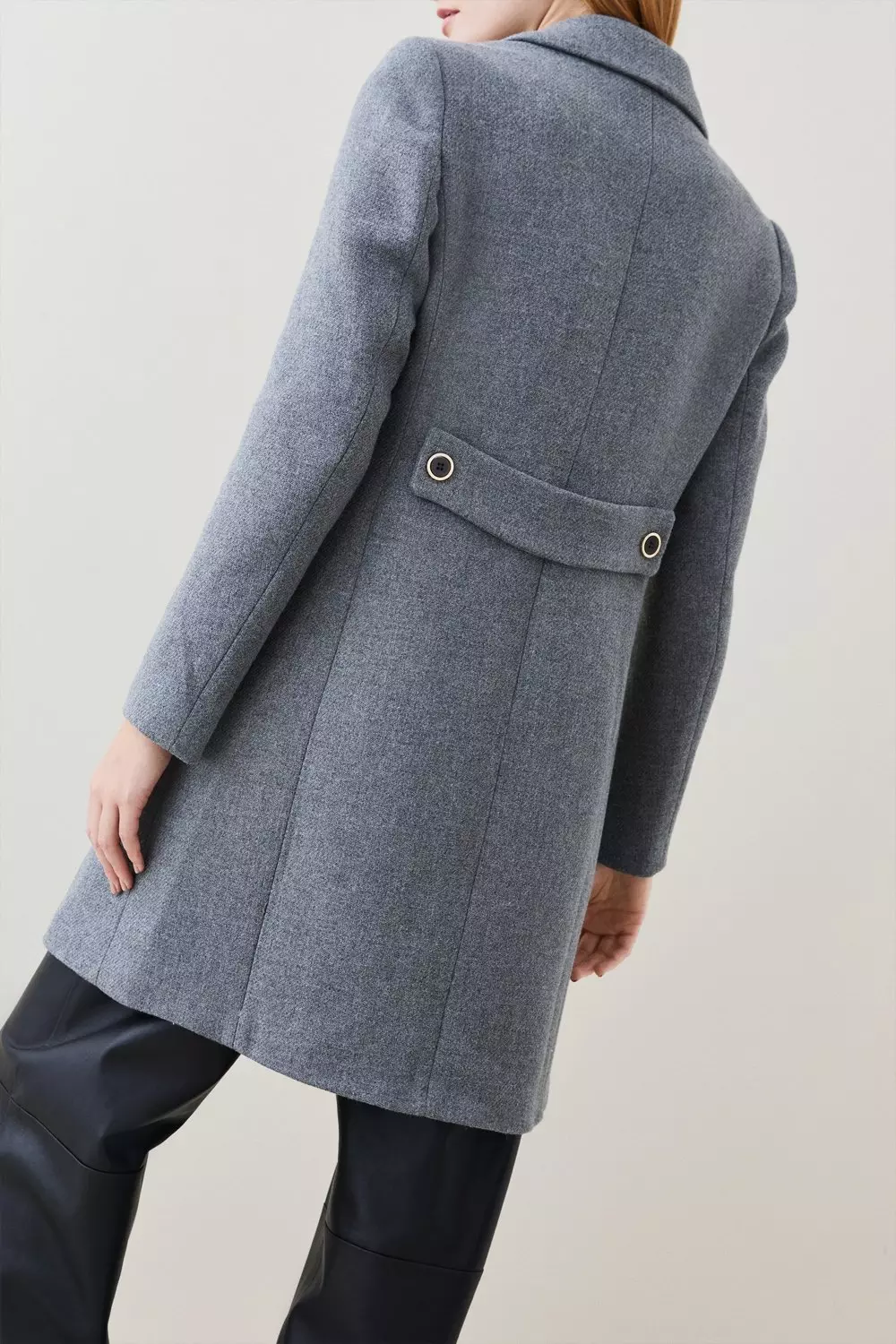 Italian Wool Mix Single Breasted Tailored Coat