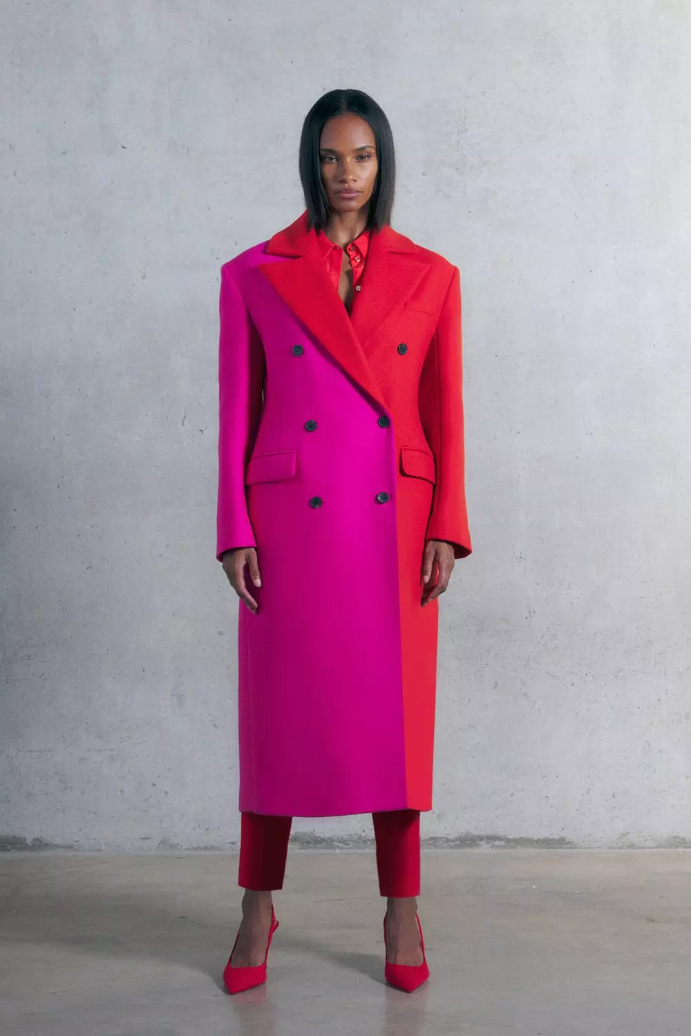 Burberry pink 2024 coat wool