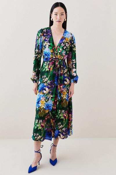 Floral Wrap Dresses | Karen Millen UK