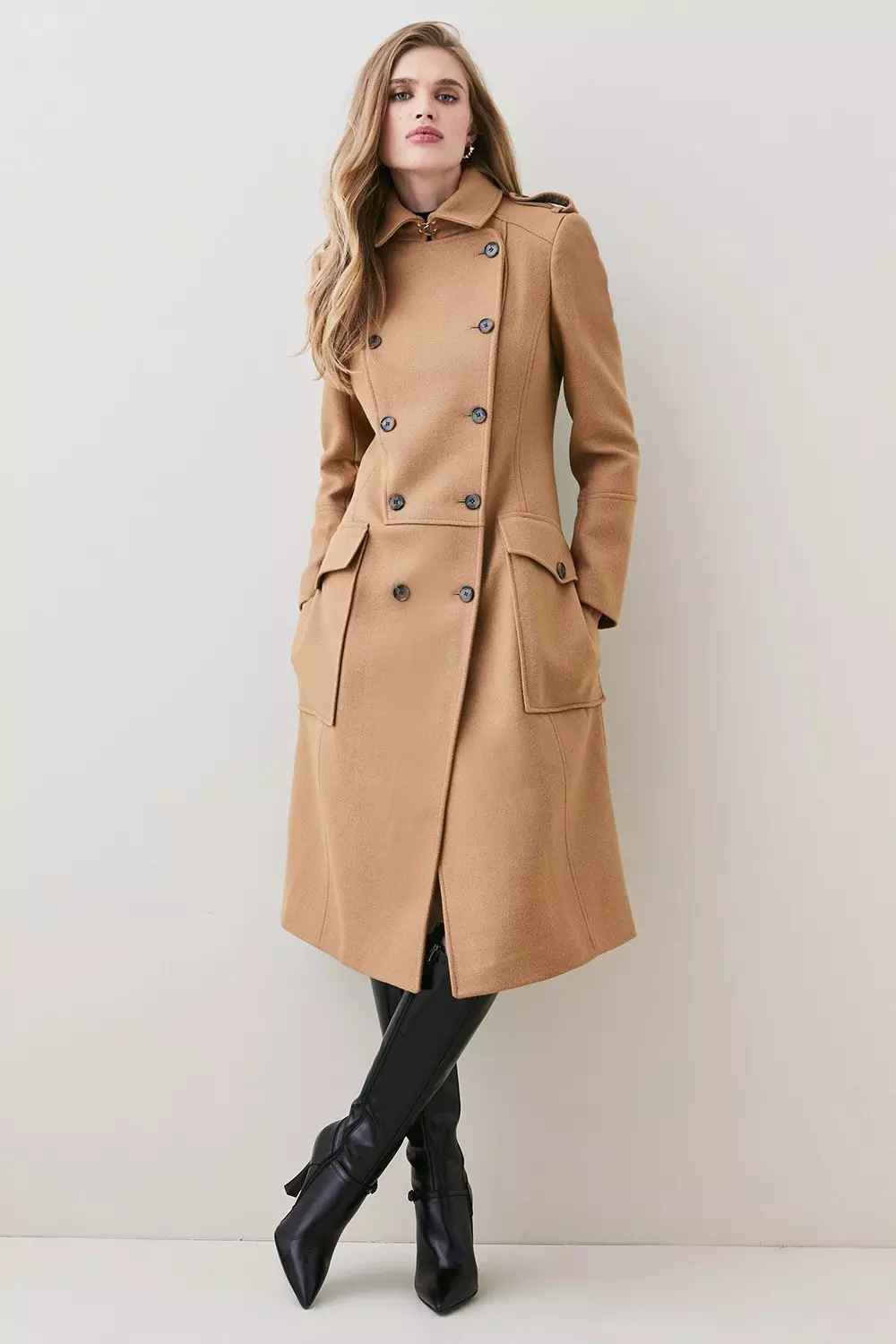 Italian Wool Military Coat