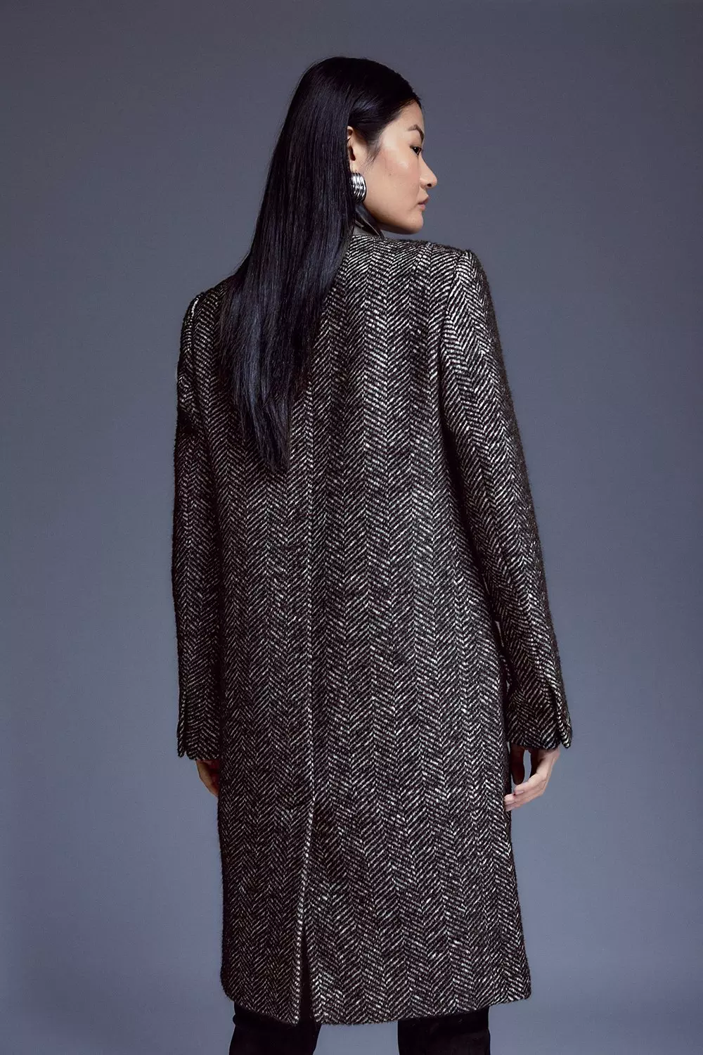 Rag & Bone Thea Italian Wool Coat in Black