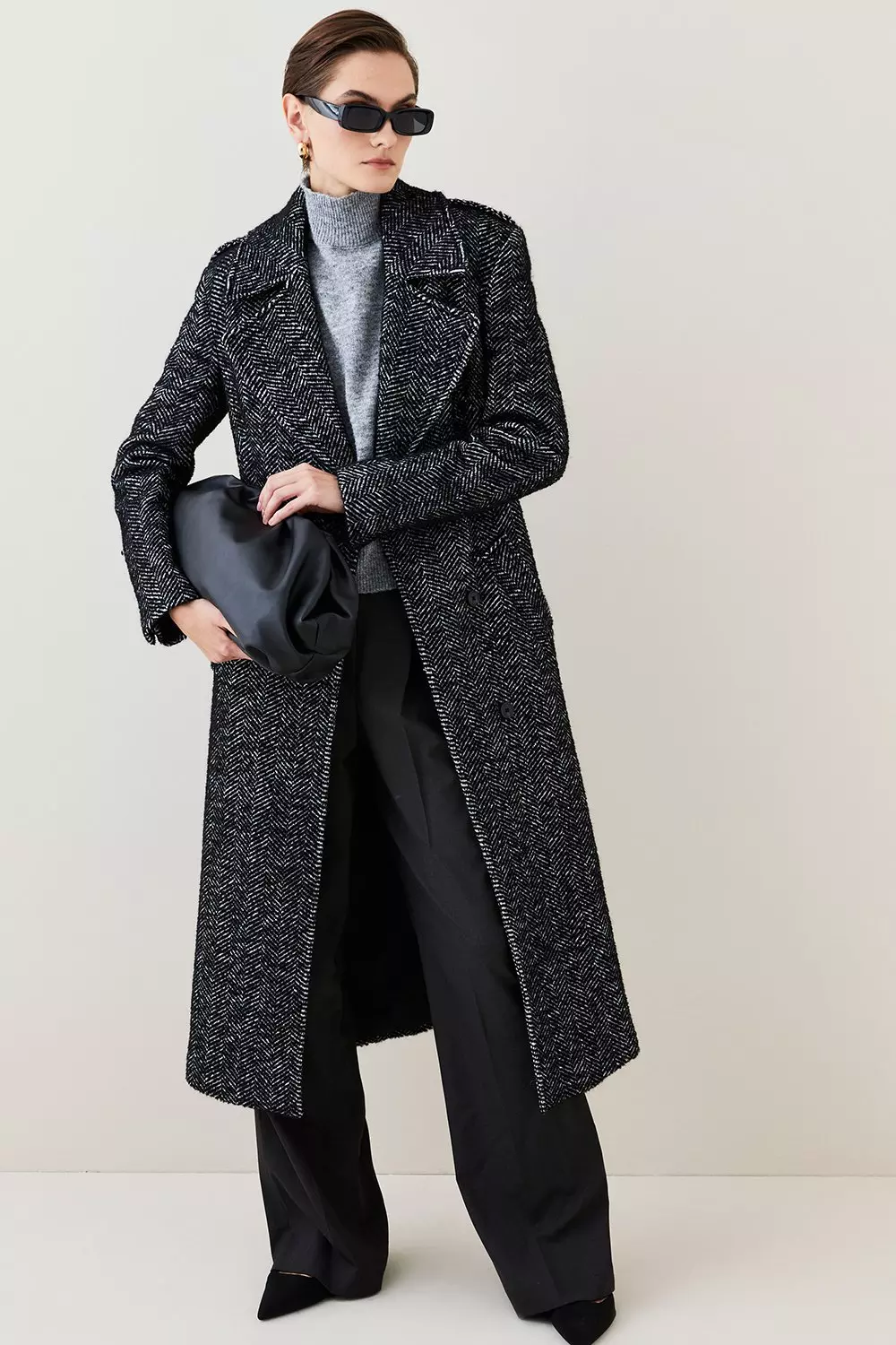 Long herringbone sale coat womens